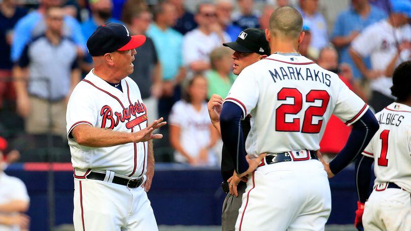 ATLANTA, GA - JULY 16: Atlanta Braves manager Brian Snitker (43