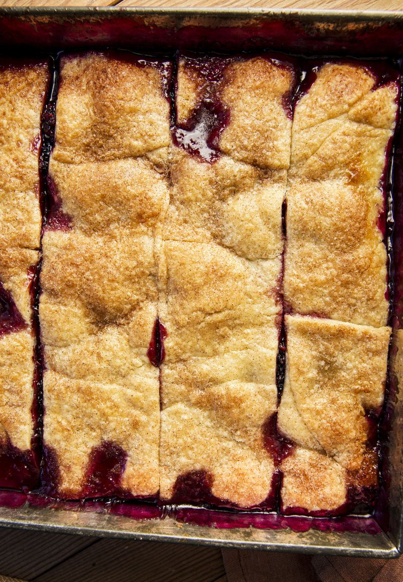 The recipe for Ma Hoyle’s Double-Crust Blackberry Cobbler comes from a 1930s boardinghouse and features a unique technique for layering blackberries and crust. (Courtesy of Harper Celebrate/Rinne Allen)