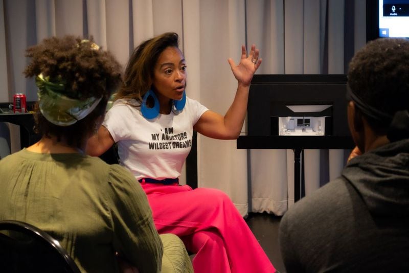 Director Tinashe Kajese-Bolden on the first day of rehearsals for the Alliance
Theatre’s production of "The Mountaintop" in July 2024.