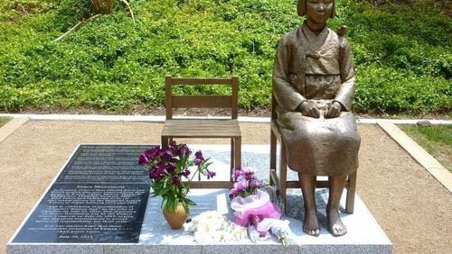 Young Girl’s Statue for Peace will be moved to Blackburn Park at 3493 Ashford Dunwoody Road to accommodate the large numbers of people interested in viewing it. CONTRIBUTED