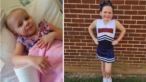 Eleven-year-old Ally Smith, of Tallapoosa, uses her cancer story to inspire people to support CURE, an organization that funds cancer research. Courtesy of Amber Smith