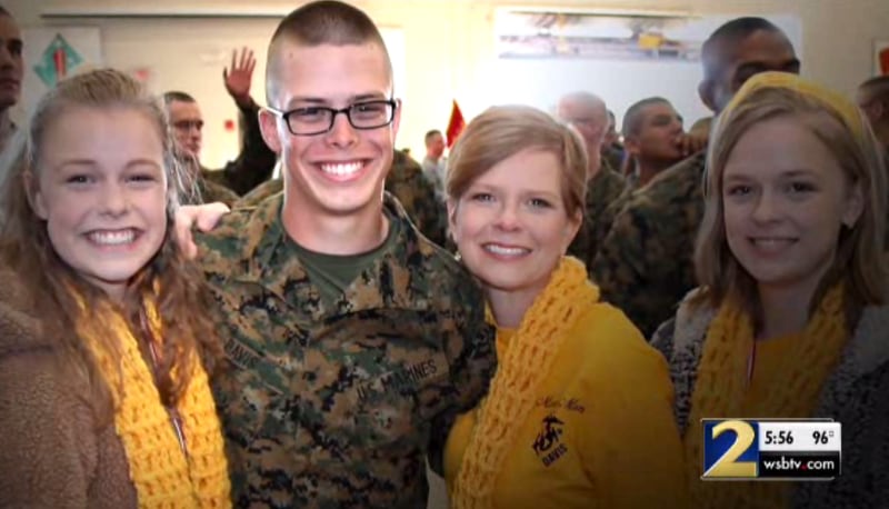 Lance Cpl. Alex Davis lost the ring while attending his sister's graduation in May, his mother said.