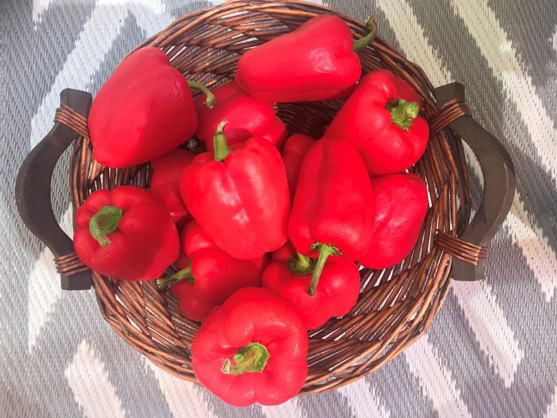 Turn peak-season red peppers into a sauce for pasta or an appetizer of roasted peppers with burrata and ‘nduja. LIGAYA FIGUERAS / LFIGUERAS@AJC.COM