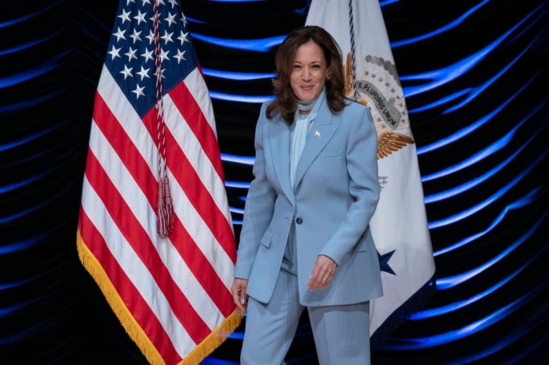 Democratic presidential nominee Vice President Kamala Harris arrives at the Congressional Hispanic Caucus Institute (CHCI) Leadership Conference, at Ronald Reagan Building in Washington, Wednesday, Sept. 18, 2024. (AP Photo/Jose Luis Magana)