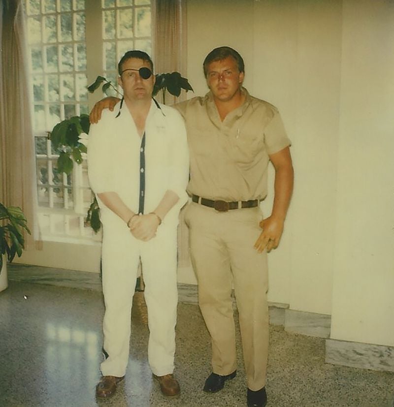 In 1983 Billy Sunday Birt (left), seen here with his son Stoney Birt, was stabbed 10 times by a fellow inmate at the Georgia Industrial Institute in Alto. He lost his left eye in the incident, but recovered from his injuries. CONTRIBUTED