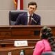 Sen. Jon Ossoff, Chairman of the Senate Human Rights Subcommittee, listens to a testimony from Tiana Hill who was pregnant while incarcerated, during a hearing that is part of his ongoing investigation into the abuse of pregnant women in state prisons on Wednesday, Aug. 14, 2024. (Natrice Miller/AJC)