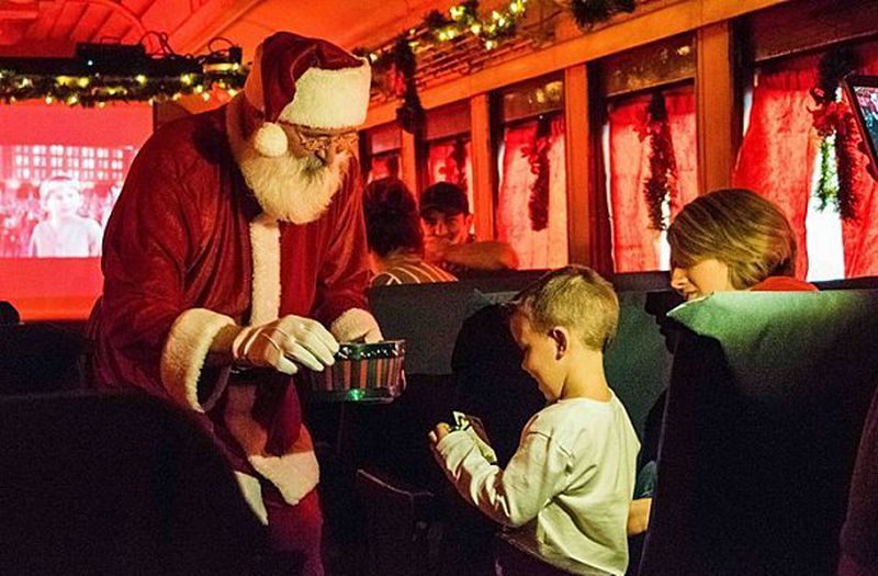 Santa at the Southeastern Railway Museum.