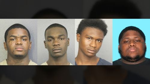 Four people are accused of murder in the June 18, 2018, shooting death of 20-year-old rapper Jahseh Onfroy, better known by his stage name of XXXTentacion. From left to right: Dedrick Williams, 22; Michael Boatwright, 22; Trayvon Newsome, 20 and Robert Allen, 22.