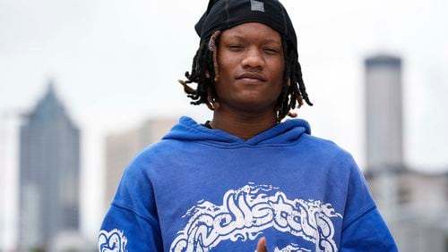 18-year-old Zaire Byrd poses for a photo, Sunday, July 21, 2024, in Atlanta. (AP Photo/Mike Stewart)