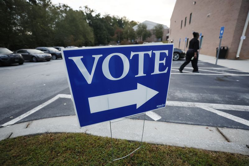 Georgia voters had the highest turnout rate of any state in the South in the 2022 midterm elections. (Miguel Martinez/The Atlanta Journal-Constitution)