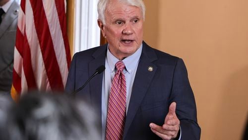 Georgia House Speaker Jon Burns on Wednesday announced plans to push a package of bills aimed at speeding up cuts to the income tax rate and providing new property and child tax breaks. (Natrice Miller/Natrice.miller@ajc.com)
