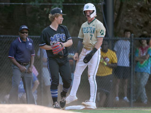 Photos: Cooper Blauser, Jeff Blauser's son, leads Wesleyan to win