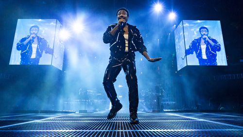 Childish Gambino dazzled a sold out crowd at State Farm Arena with hits spanning his career of rap, R&B, and anthemic hip-hop. Photo taken Monday September 2, 2024 at State Farm Arena. (RYAN FLEISHER FOR THE ATLANTA JOURNAL-CONSTITUTION)