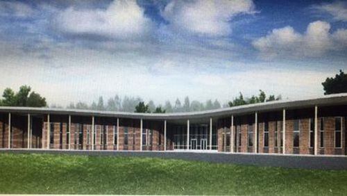 This rendering shows the planned East Clayton Elementary School. COURTESY OF CLAYTON COUNTY PUBLIC SCHOOLS.