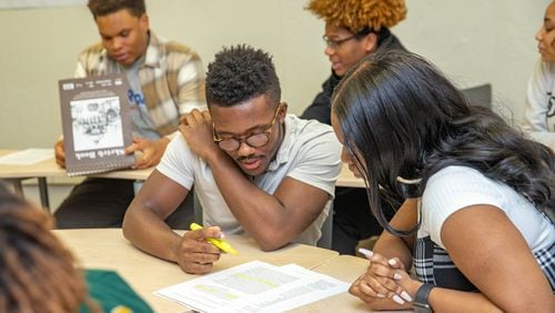 The AP African American Studies class was piloted at 33 Georgia high schools in 2023-24, including at Atlanta's Maynard Jackson High School, shown here. (Jenni Girtman for Georgia State University)