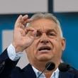 Hungarian Prime Minister and President of EU Council Viktor Orban speaks as he attends the League's annual gathering in Pontida, north of Milan, Italy, Sunday, Oct. 6, 2024. (AP Photo/Antonio Calanni)