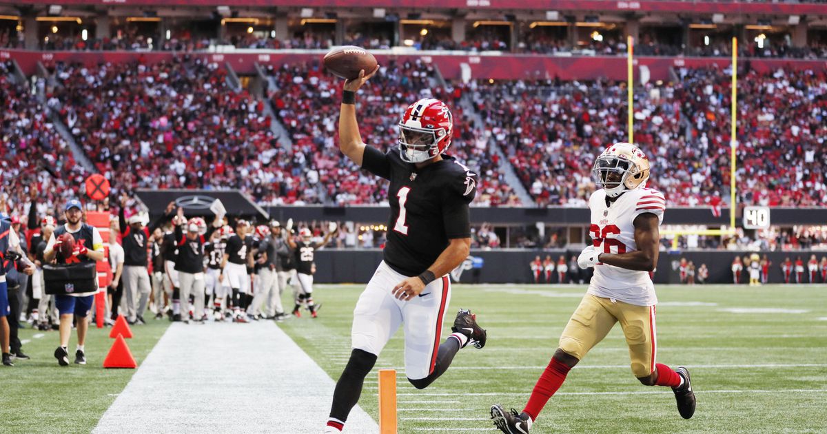 Watch: Marcus Mariota scores his first touchdown with the Atlanta