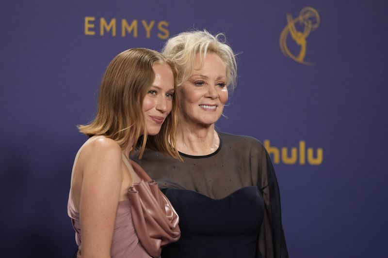 Hannah Einbinder, left, and Jean Smart pose in the press room during the 76th Primetime Emmy Awards on Sunday, Sept. 15, 2024, at the Peacock Theater in Los Angeles. (AP Photo/Jae C. Hong)