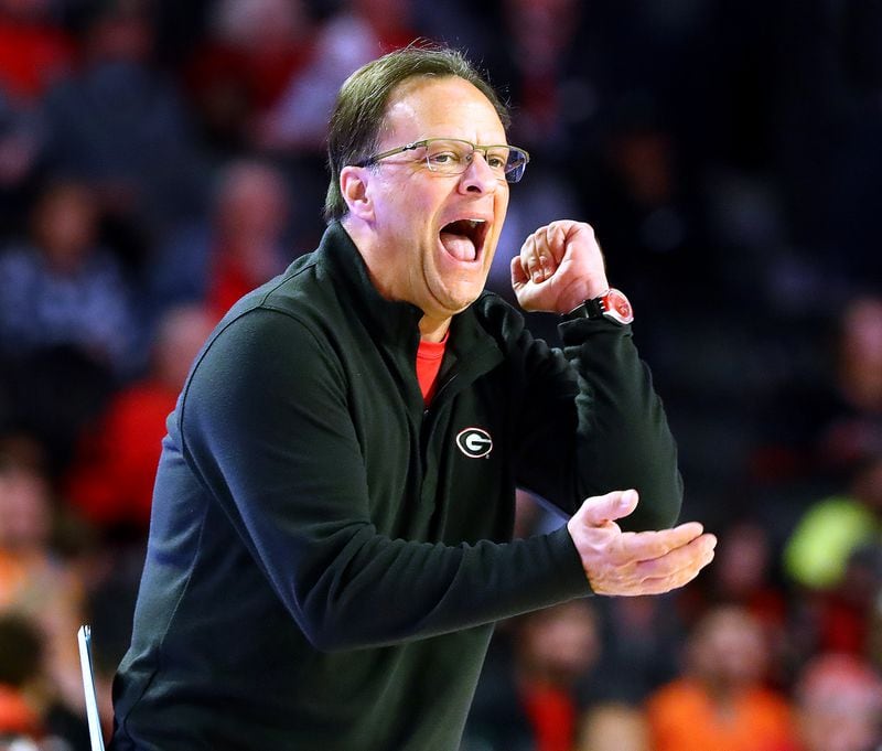 After Tom Crean's four years as the Bulldogs’ men’s basketball coach, the buyout clause of the six-year, $19.8 million deal that he signed with Georgia when he came to Athens in March 2018 reduces from $7.2 million to $3.2 million at season’s end. (Curtis Compton / Curtis.Compton@ajc.com)