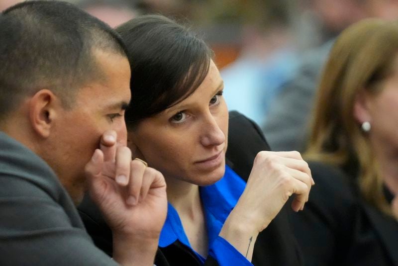 Kouri Richins, a Utah mother of three who wrote a children's book about coping with grief after her husband's death and was later accused of fatally poisoning him, looks on during a court hearing Tuesday, Aug. 27, 2024, in Park City, Utah. (AP Photo/Rick Bowmer, Pool)