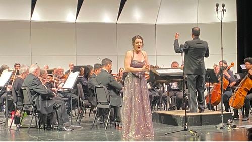 Bethany Mamola not only sang beautifully, she captured the emotions behind the music in her performance with the DeKalb Symphony Orchestra. (Photo by Jordan Owen)