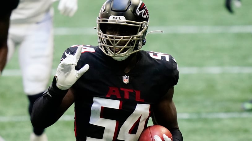 Atlanta Falcons LB Mykal Walker contemplating a number change