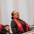 Bishop Robin Dease is installed as leader of the North Georgia Conference United Methodist Church on Sunday, Jan 8, 2023.  She is the first African-American female appointed to the position.   (Jenni Girtman for the Atlanta Journal-Constitution)