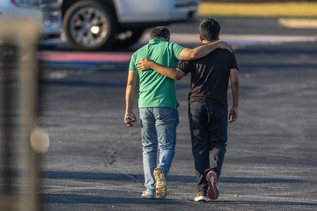 Apalachee High School students returned to the Barrow County campus for the first time Monday, Sept. 23, 2024 after police say a 14-year-old student shot and killed four people at the school on Sept. 4. Barrow County Sheriff Jud Smith called the return “a huge step for us healing” in a briefing with reporters ahead of an open house for students. (John Spink/AJC)