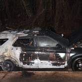 The vehicle fire happened on Greendale Drive shortly before 4 a.m. Saturday.