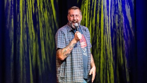 Greg Behrens was one of the comics who performed opening weekend of the Best of Atlanta Comedy Showcase at Center Stage, hosted by Laughing Skull Lounge, in socially distanced fashion. Credit: HillyMonster Photography