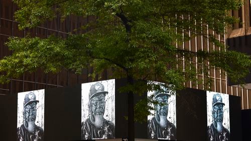 Alfred Conteh's portrait series "Terrance" at 235 Peachtree Street is part of the new public art exhibit "The South Got Something to Say."
Courtesy of Erin Sintos