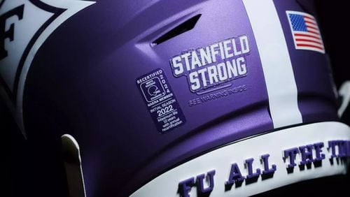 The Furman University football team will wear "Stanfield Strong" decals on their helmets to honor Bryce Stanfield, who died in February.