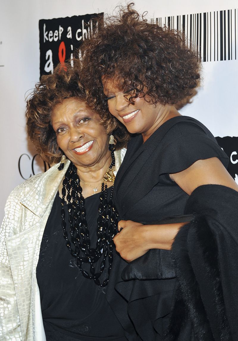 FILE - Singers Cissy Houston, left, and her daughter Whitney Houston appear at the "Keep A Child Alive Black Ball" in New York on Sept. 30, 2010. Cissy Houston, a two-time Grammy winner who performed alongside superstar musicians like Elvis Presley and Aretha Franklin, died Monday, Oct. 7, 2024, in her New Jersey home She was 91. (AP Photo/Evan Agostini, File)