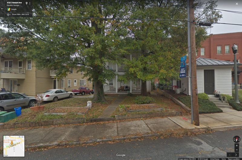 This home at 416 East Howard Avenue in Decatur is listed as the home of Frances Zahn in a 1936 city directory. That year, Zahn moved into an abandoned streetcar in Avondale, where she lived until her death in 1948.