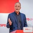 Matthias Miersch speaks as he is introduced as the new SPD General Secretary during a press conference at the party's headquarters in Berlin, Germany, Tuesday Oct. 8, 2024. (Kay Nietfeld/dpa via AP)