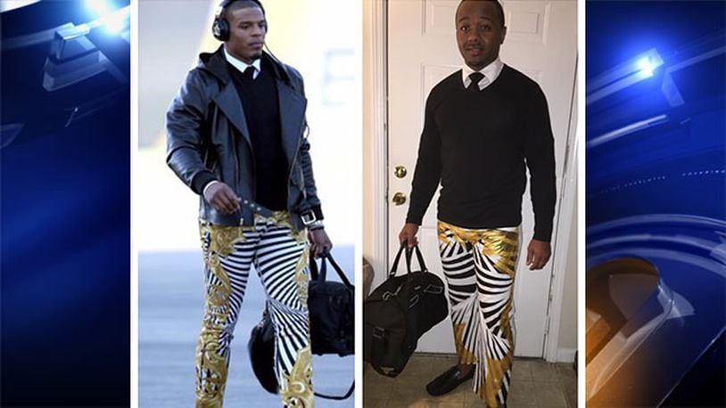 cam newton super bowl outfit