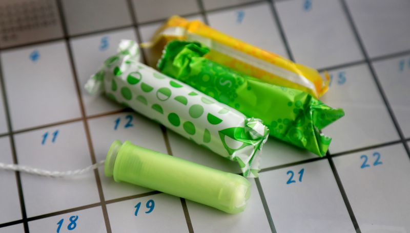 File photo dated sanitary products. (Press Association via AP Images)