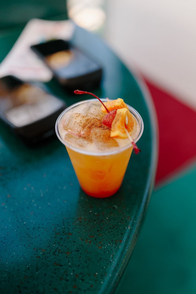 You can take in the tropical houseboat vibes of Floridaman with a cocktail known as freak on a beach. (Courtesy of Floridaman)