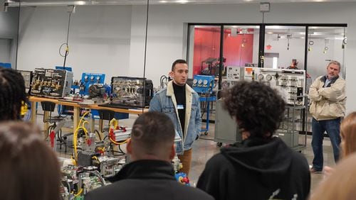 Cherokee County high schoolers and representatives from Cherokee firms came together to explore training opportunities at Chattahoochee Tech's North Metro campus.