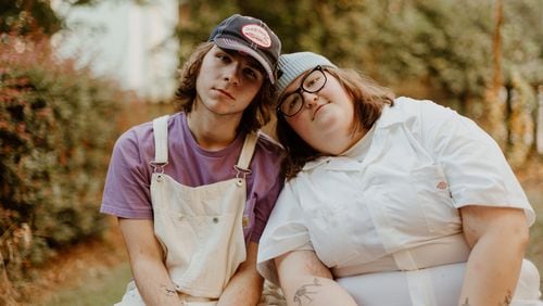 Hey, Nothing is an Athens-based folk duo composed of Tyler Mabry (left) and Harlow Phillips. The group dropped their latest EP "Maine" on June 21, 2024. Photo credit: Stephen Payne