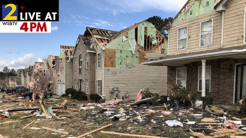 <p>Severe Weather Team 2 says a tornado damaged almost every home in one South Fulton County neighborhood.</p>