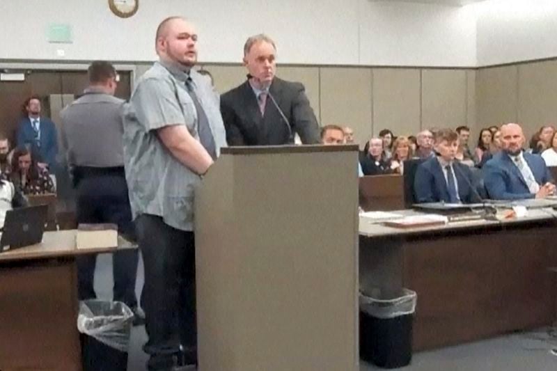 FILE - In this image taken from video provided by the Colorado Judicial Branch, Anderson Lee Aldrich, left, the suspect in a mass shooting that killed five people at a Colorado Springs LGBTQ+ nightclub in 2022, appears in court, June 26, 2023, in Colorado Springs, Colo. (Colorado Judicial Branch via AP, File)