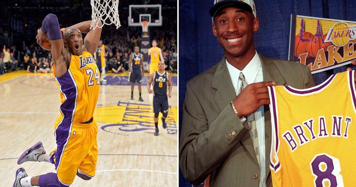 Watch: Kobe Bryant watches unveiling of retired jerseys, thanks fans