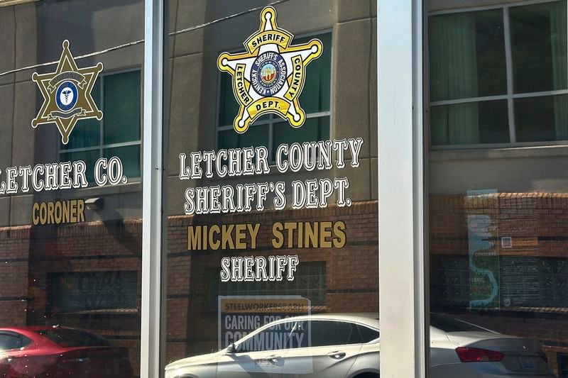 The front of the Letcher County Sheriff's Dept. office is shown on Friday, Sept. 20, 2024 in Whitesburg, Ky. (AP Photos/Dylan Lovan)