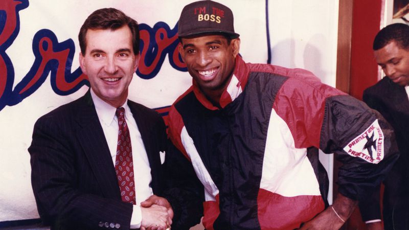 Deion Sanders played for the Atlanta Braves from 1991-94.