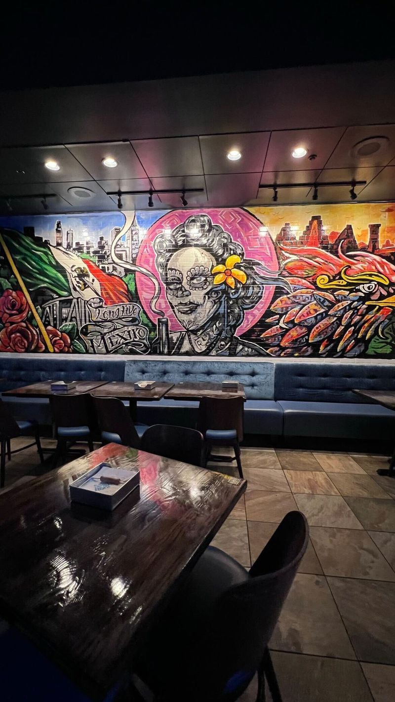 The interior of the West Midtown location of Rreal Tacos.