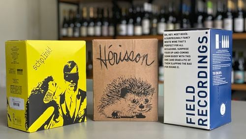 Boxed wines worth seeking out include Schplink grüner veltliner, Herisson rouge and Boxíe. (Krista Slater for The Atlanta Journal-Constitution)