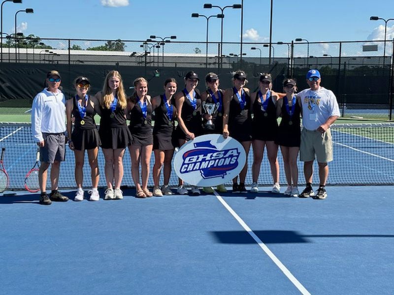 The Lake Oconee Academy girls won the Class A Division II championship on March 11, 2024 at the Rome Tennis Center at Berry College.