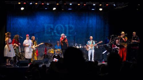 Darryl Rhoades, center, performs in 2014 at the Red Clay Foundry with Teenagers in Heat, a band of colleagues from his many years on the stage. Photo: Mark Kocher