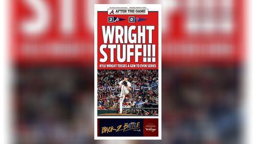 Wright Stuff! Expanded coverage of Braves NLDS Game 2 in the ePaper